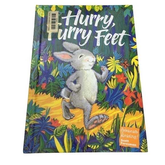 Vintage 90s Childrens Book Hurry Furry Feet Celebrate Reading Classroom Dr Seuss - Picture 12 of 12